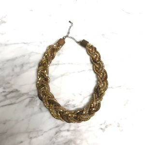 Gold braided necklace costume jewelry